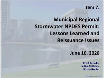 Reissuance Issues June 10, 2020  Derek Beauduy  Imtiaz-Ali Kalyan  Richard Looker  Background