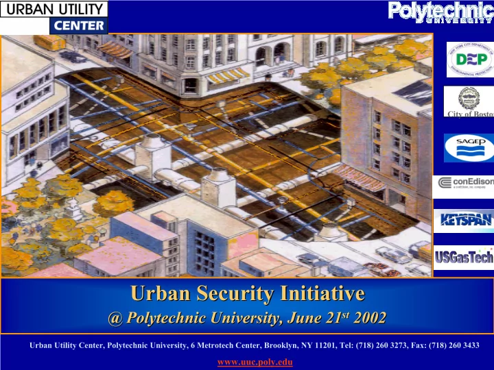 urban security initiative urban security initiative