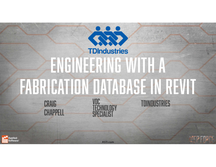 engineering with a fabrication database in revit