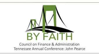 Council on Finance &amp; Administration  Tennessee Annual Conference: John Pearce  Council on