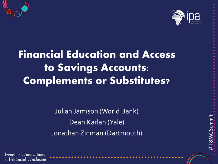 financial education and access