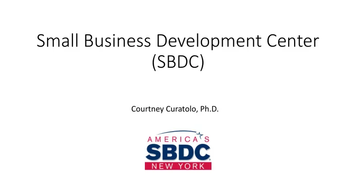 small business development center sbdc