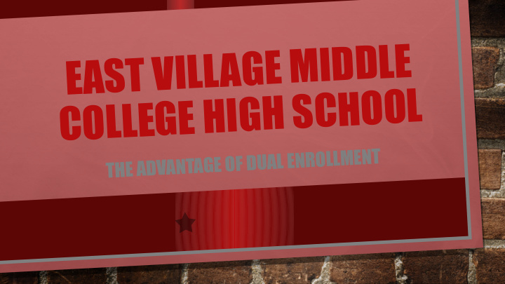 east village middle college high school