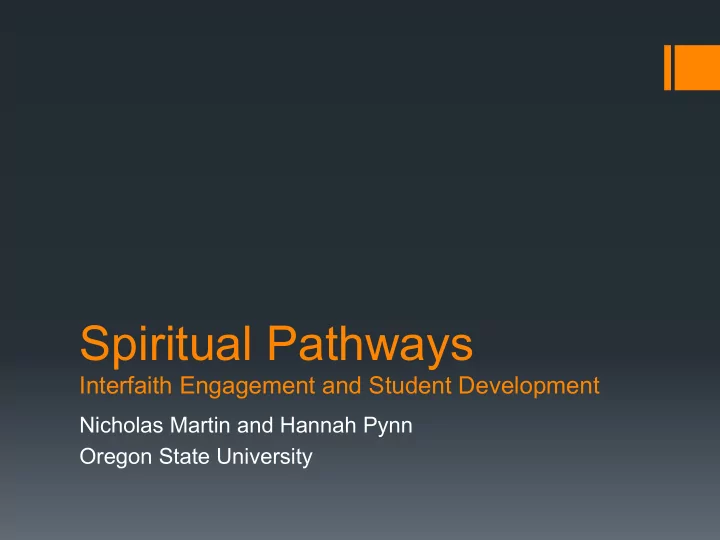 spiritual pathways