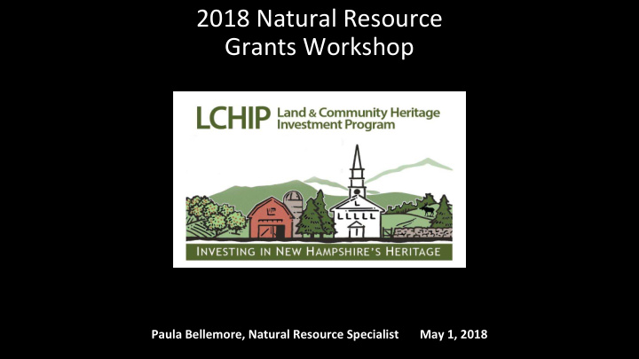 2018 natural resource grants workshop