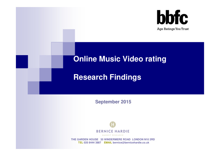 online music video rating research findings