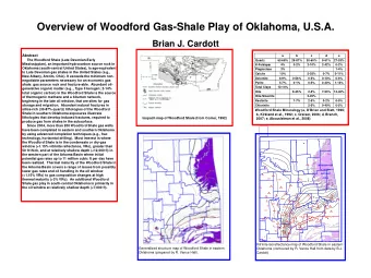 Overview of Woodford Gas-Shale Play of Oklahoma, U.S.A.  Brian J. Cardott Abstract  a  b  c  d  e
