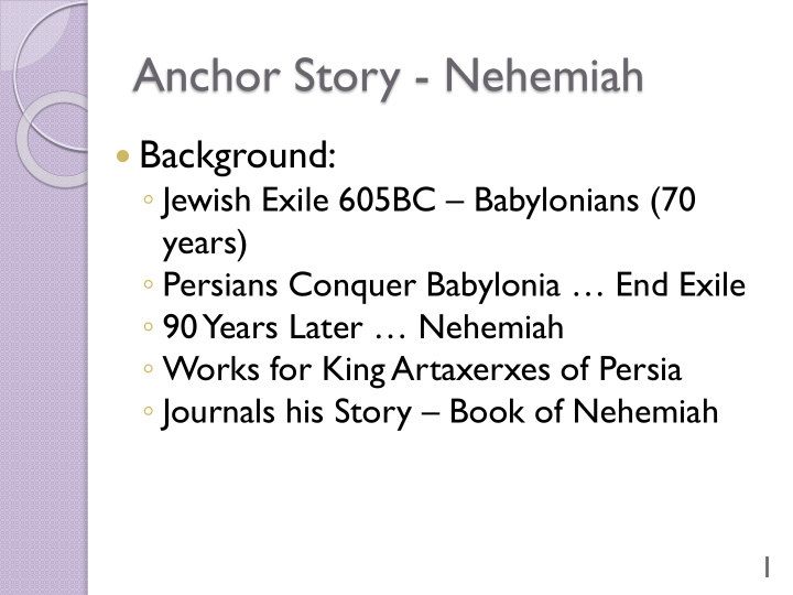 anchor story nehemiah