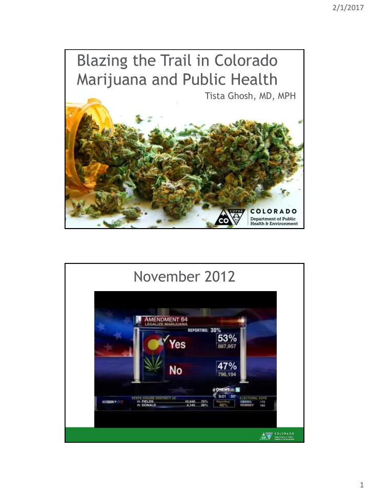 blazing the trail in colorado marijuana and public health