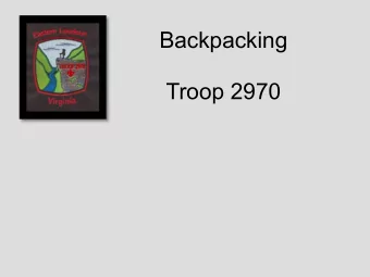 Backpacking  Troop 2970  Boots  Your Propulsion System   Lightest possible boot that will