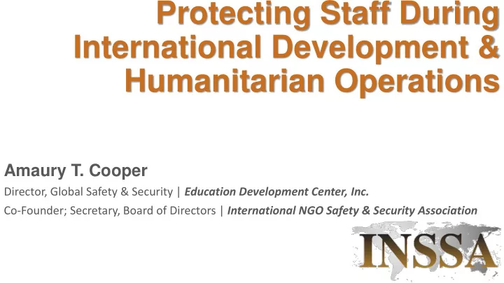 protecting staff during
