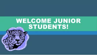 WELCOME JUNIOR  STUDENTS!  JOHNSON COUNSELING STAFF  Courtney Tarbox (Lead Counselor)  A-BL  Becky
