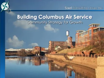 Building Columbus Air Service  Community Strategy for Growth  Agenda  State of the Airline Industry