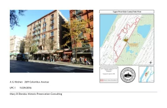 A G Kitchen 269 Columbus Avenue  LPC 1  11/29/2016  Mary B Dierickx Historic Preservation