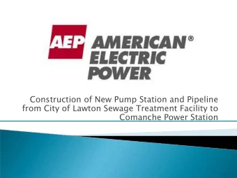 Construction of New Pump Station and Pipeline  from City of Lawton Sewage Treatment Facility to