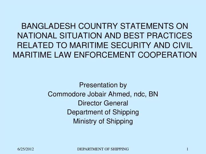 bangladesh country statements on national situation and