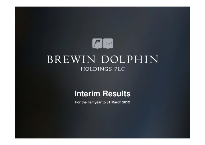 interim results