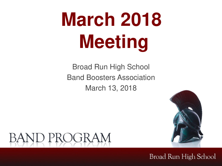 march 2018 meeting