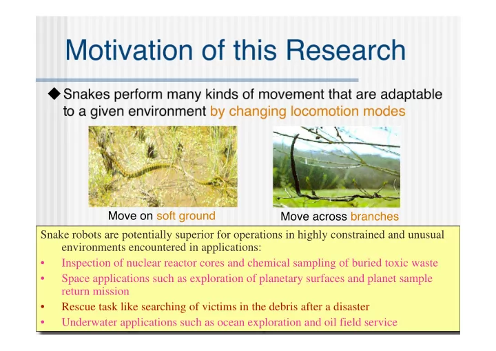 motivation of this research