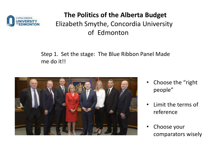 the politics of the alberta budget elizabeth smythe