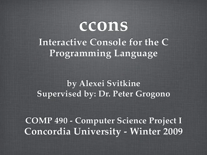 ccons