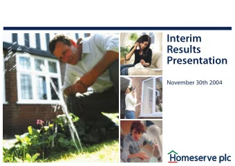 Interim  Results Presentation  November 30th 2004  Highlights  announced in February 2004  -  34%