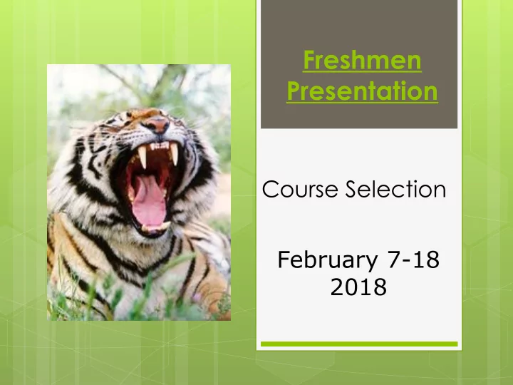 freshmen presentation