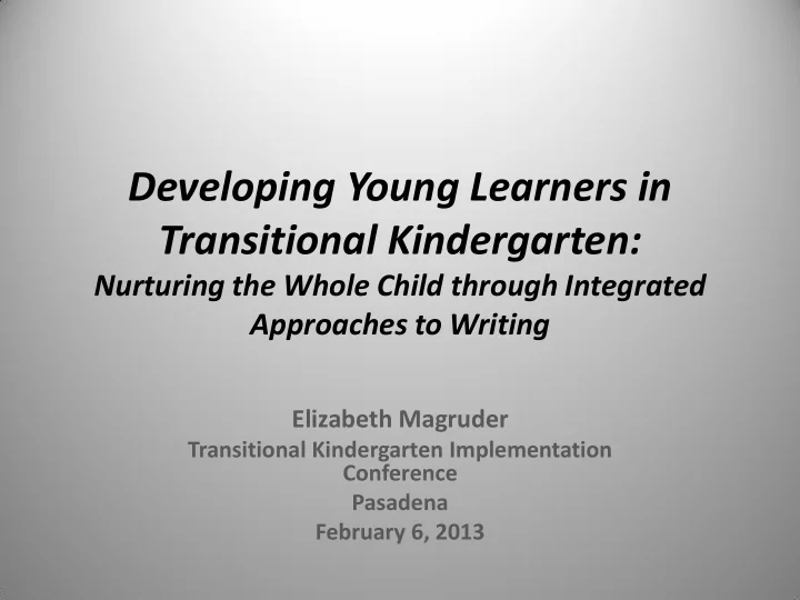 developing young learners in transitional kindergarten