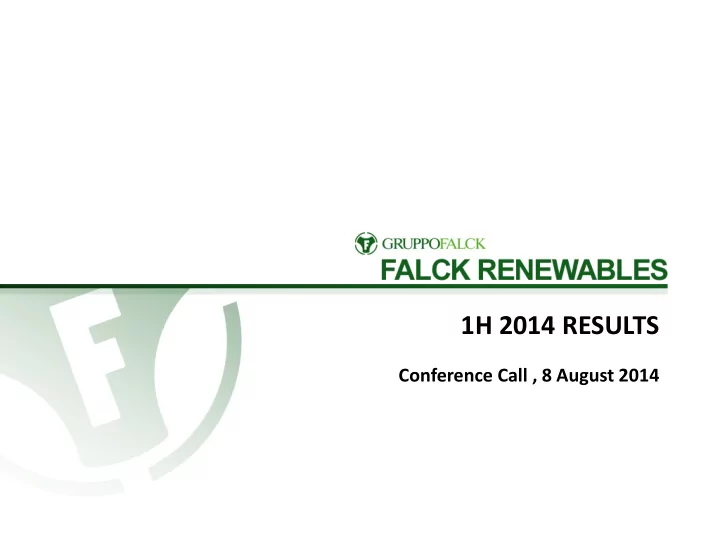 1h 2014 results