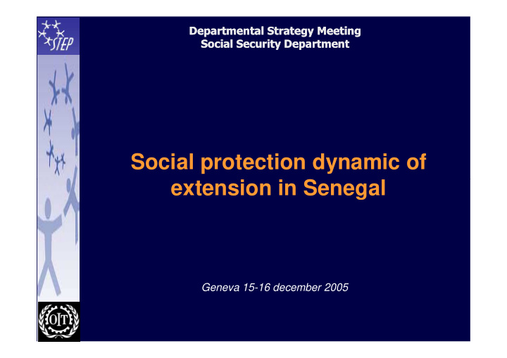 social protection dynamic of extension in senegal