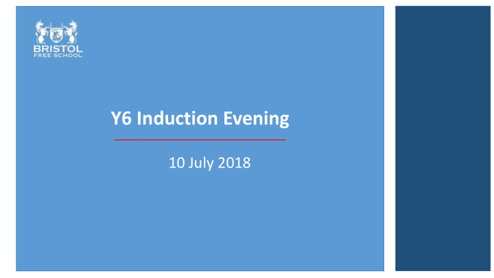 y6 induction evening
