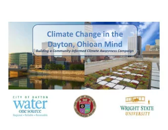 Climate  Change  in  the    Dayton,  Ohioan  Mind    Building  a