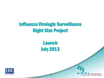 Inf  nfluenz  uenza Vi  a Virol  ologi  ogic S  Sur  urveillan  ance  Rig  Right Size  Size Pr