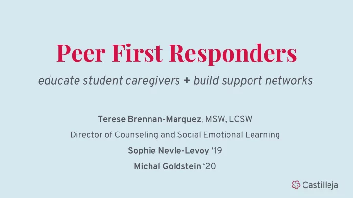 peer first responders