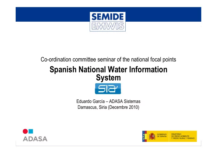 spanish national water information system
