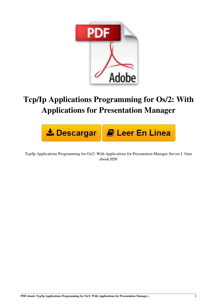 tcp ip applications programming for os 2 with