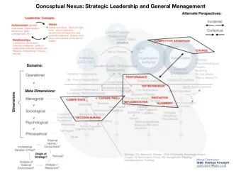 Conceptual Nexus: Strategic Leadership and General Management  Marius Oosthuizen  GIBS: Strategic