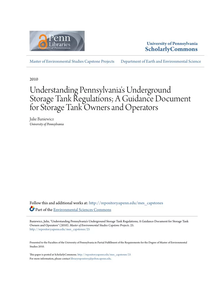 understanding pennsylvania s underground storage tank