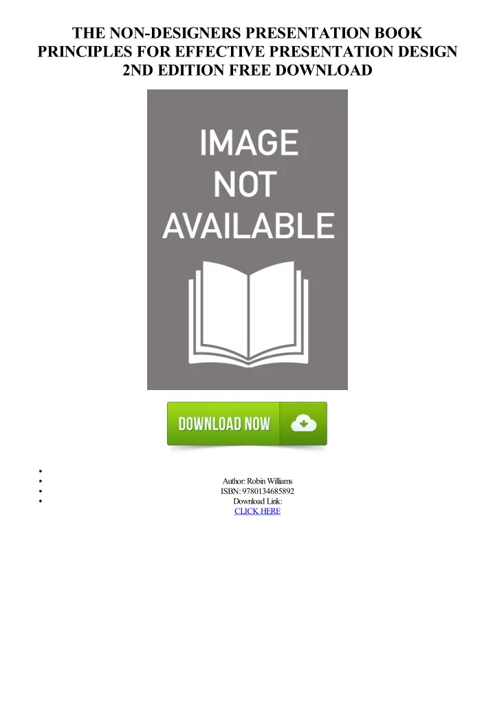 the non designers presentation book principles for