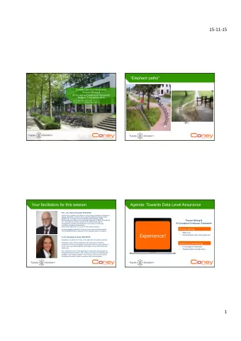 Experience!   Demonstration with commercial tool  A.J.M. (Angelique) Koopman McS RE RA