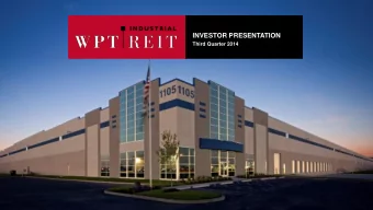 INVESTOR PRESENTATION  Third Quarter 2014  1  Forward-Looking Statements  Certain statements in