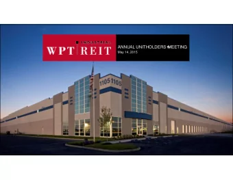 ANNUAL UNITHOLDERS   MEETING  May 14, 2015  1  Scott Frederiksen  Chairman &amp; CEO  7515