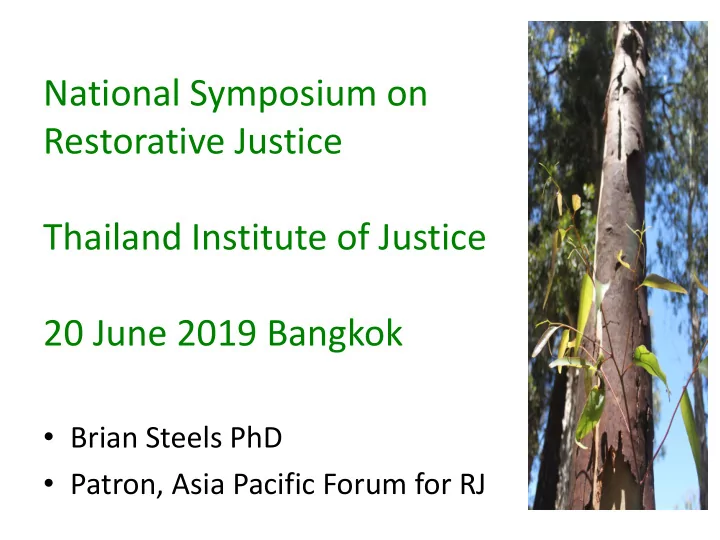 national symposium on