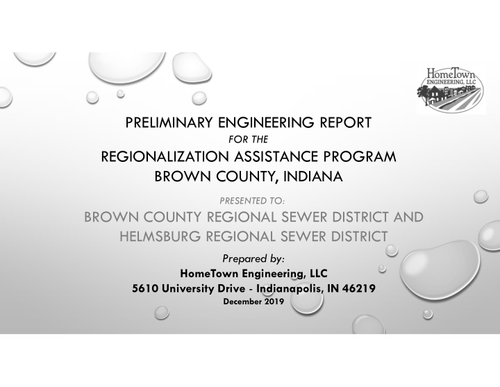 preliminary engineering report