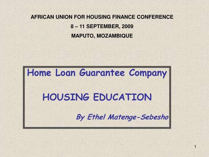 housing education