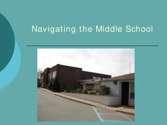 Navigating the Middle School  New Responsibilities  Locker  Hall freedom  Multiple