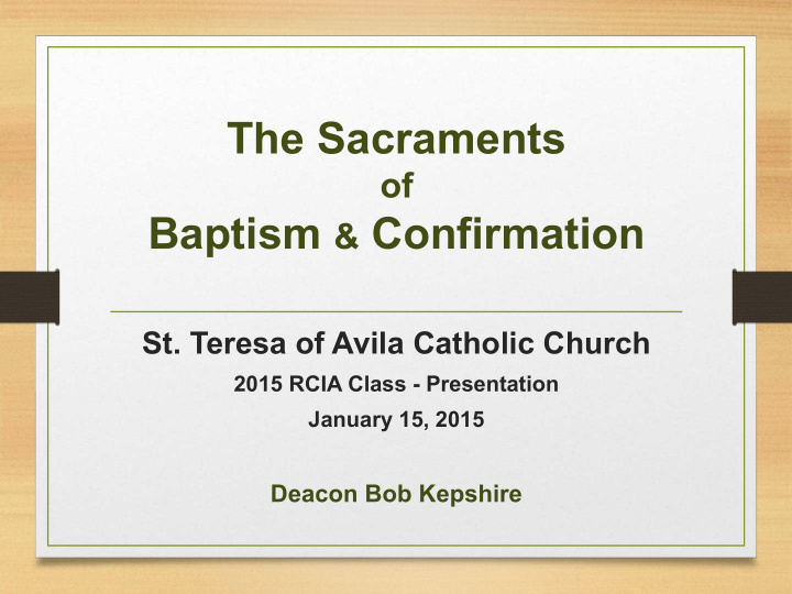 the sacraments