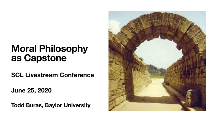 moral philosophy as capstone