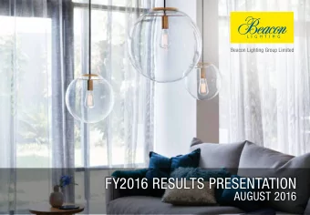 FY2016 RESULTS PRESENTATION  AUGUST 2016  DISCLAIMER  The Presentation contains forward-looking