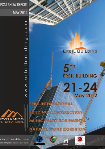 21-24  May 2012  ERBIL INTERNATIONAL  BUILDING-CONSTRUCTION,  MUNICIPALITY EQUIPMENT &amp;  NATURAL